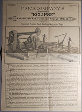 1885 Frick Eclipse Double Circular Sawmill Saw Mill Waynesboro PA Brochure B6-16 picture