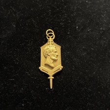 Rare Old Abe Lincoln Watch Fob Metal Arts Award picture