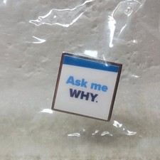 Ask Me Why Pinback Button Square Promo USA Customer Service Logo Pin Business picture