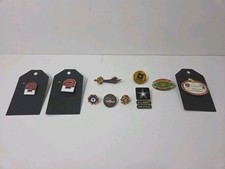 Lot of 10 U.S. Military Veteran Pins WWII 2nd Army VFW Enduring Freedom picture