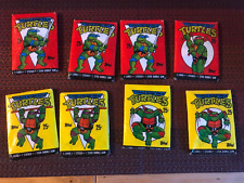 1989 Topps, Unopened. 8 packs of Teenage Mutant Ninja Turtles. Gum inside picture