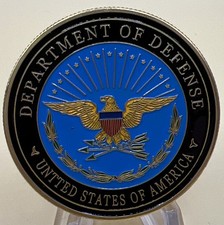 *Rare United States Department Of Defense Challenge Coin Comes In Clear Capsule picture