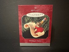 1998 Hallmark Writing to Santa Mouse Letter Keepsake Ornament picture
