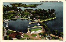 Vintage Postcard Cleveland Ohio Aerial View Buckeye Lake 1950 picture