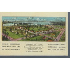 Scotts Falls View Camp Niagara Falls Canada Postcard Vintage Scenic View picture