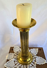 Vintage Decorative Crafts Brass Candle Holder w/ Spike & Drip Pan Hong Kong picture