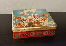 Very Cool Vtg Gray Dunn Biscuit Tin 9x9