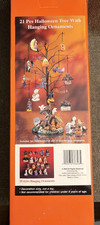 Vintage 2003 Halloween Wire Resin Tree w/Hanging Ornaments NOS picture