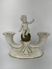 Vintage Gerold Porzellan Cherub Candelabra Art Deco Candle Holder Germany picture
