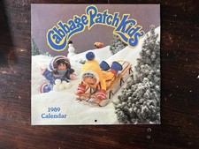 Vtg 1989 Cabbage patch Kids Wall Calendar UNUSED New Old Stock picture