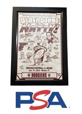 Curt Cignetti Signed Framed National Championship Poster IU Hoosiers PSA DNA COA picture
