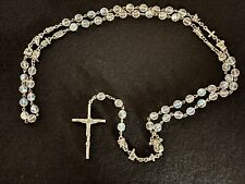 Vintage Nuns Rosary Italy Glass Beads With 16 Medals Plus Crucifix 26” picture