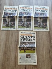 SF Giants World Series Newspaper Lot 2012 2014 SF Chronicle Yellowing picture