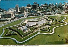 Aerial View Star Shaped Citadel Hill Harbour Halifax Nova Scotia Postcard 1984 picture