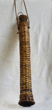 Vintage Asian Handmade Tobacco Bamboo Storage Basket. Asian Collectibles. picture