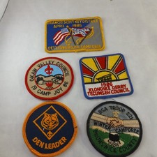 Vintage Boy Scout 80s Patch Lot (5 Patches) Gettysburg, Council, Camps (Used) picture