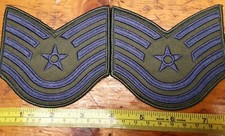 New Air Force USAF Tech Sergeant TSgt Rank Stripes Insignia BDU Green 4