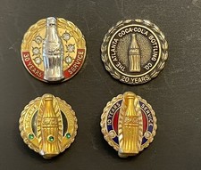 VINTAGE COCA COLA 30/20/15/10 YEARS SERVICE PINS picture