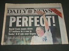 1999 JULY 19 NEW YORK DAILY NEWS NEWSPAPER - DAVID CONE IS PERFECT - NP 2345 picture