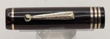 Vintage 1920's GOOD SERVICE Red & Black Ebonite Oversized Fountain Pen CAP ONLY picture