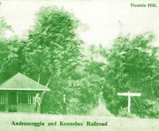 Dennis Hill Depot Androscoggin and Kennebec Railroad Maine 1908 UDB Postcard picture