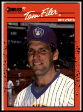 1990 Donruss Baseball #687 Tom Filer Milwaukee Brewers Vintage Original picture