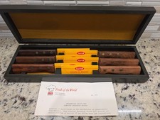 Veritable Sabatier Stainless France 6 Knife Set Box - Vintage Beefeater Knives picture