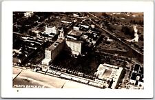 Miami Beach Florida FL Aerial View Buildings Real Photo RPPC Postcard picture