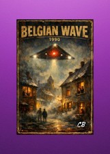 Belgian Wave 1990 ACEO | UAP Case File Art | Triangle Craft Sighting picture