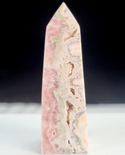 Rhodochrosite Tower Little Small Cute Druzy Crystal Chakra Point Gemstone Wand picture