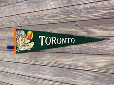 Vintage Toronto Felt Pennant With Native American Design picture