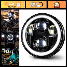 Eagle Lights 8900BH 5-3/4 5.75 Inch LED Headlight with White Halo Ring Compatibl picture