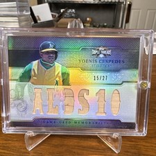 2014 Topps Triple Threads Relics Sepia #TTRYC2 Yoenis Cespedes Bat Relic 15/27 picture
