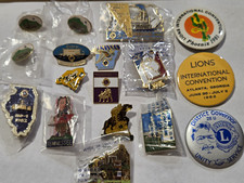 Lot Of 16 Vintage Lions Club Inter. Pins & Buttons1982 Atlanta Conv 1981 Phoenix picture
