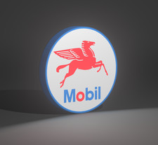 Mobil Gas Retro - USB Lighted LED Sign - Man Cave, Garage,  Arcade picture