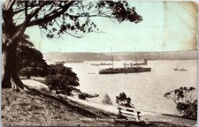 Vintage Postcard Mosman Bay Sydney Australia Harbor Bridge RPPC picture
