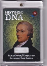 ALEXANDER HAMILTON /10 HAIR STRAND DNA RELIC 2022 HISTORIC AUTOGRAPHS PLATINUM picture