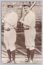 Babe Ruth & Earle Combs Real Photo Postcard RPPC Vintage Baseball Legends picture