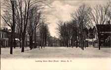 Vintage Postcard Main Street Attica NY New York D-283 picture