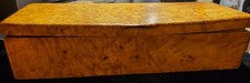 Antique c1920 Art Deco Handmade Solid Karelian Birch Trinket Box Knuckle Hinged picture