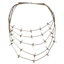 Goldwater’s Shop Sterling Silver Bird Heishi Multi Strand Necklace picture