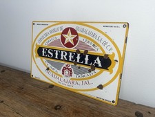 Rare Vintage Porcelain Estrella Beer / Cerveza Sign picture