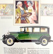 Packard 1928 Green Sedan Touring Advertisement Automobilia Lithograph HM1C picture
