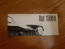 Vintage Circa 1965 Fiat 1500 Spider Black & White Brochure picture