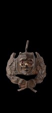 Antique WWII Ww2 Era Central European Unique Pendant Devil Satan Red Ruby Eyes picture