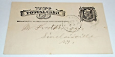 1885 NEW YORK CENTRAL NYC DUNKIRK & TITUSVILLE RPO HANDLED POST CARD picture