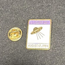 Vintage 1984 Los Angeles Olympics Closing Day August 12 1984 UFO Pin LA84 picture