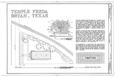 Bryan Texas Temple Freda 1900s Site Plan Architectural Drawing 205 Parker St picture