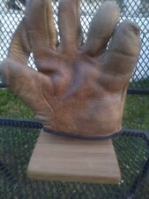 Vintage antique 1910s Leather Split Finger Baseball Glove 1