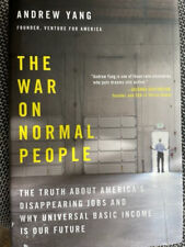 Andrew Yang SIGNED THE WAR ON NORMAL PEOPLE BOOK very good condition picture